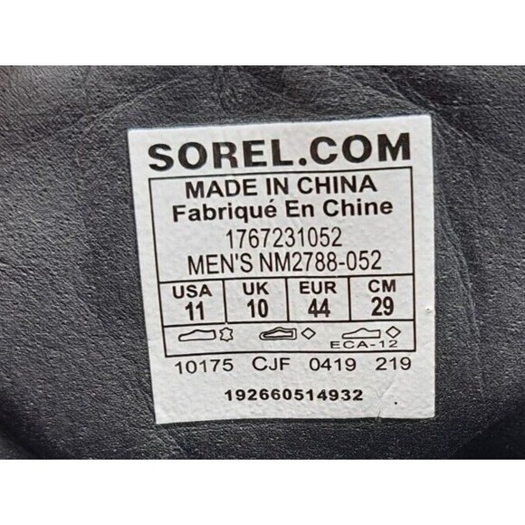 Sorel Boots Men's Size 11 Gray Madson Moc Toe Quarry Waterproof Leather Casual - Picture 16 of 16